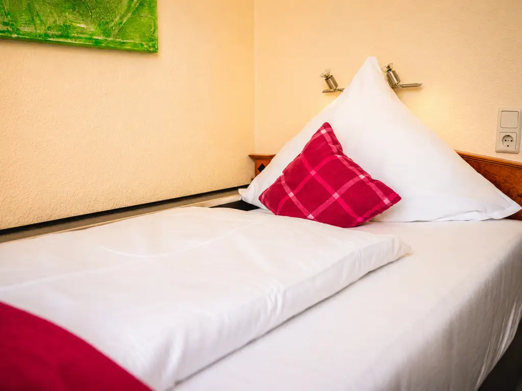 Brightly furnished Standard Single Room at the Schlosshotel.